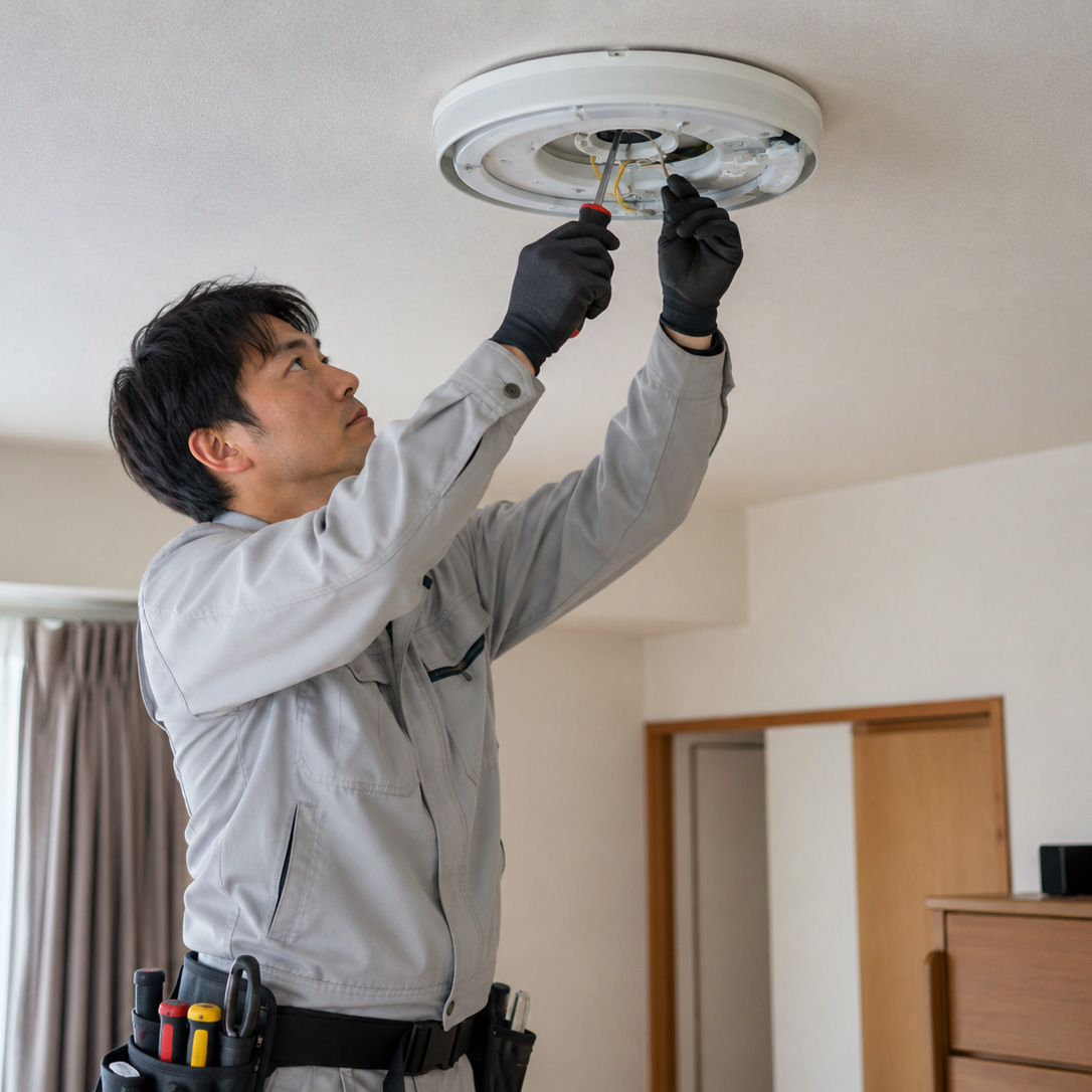 笑顔の電気工事士